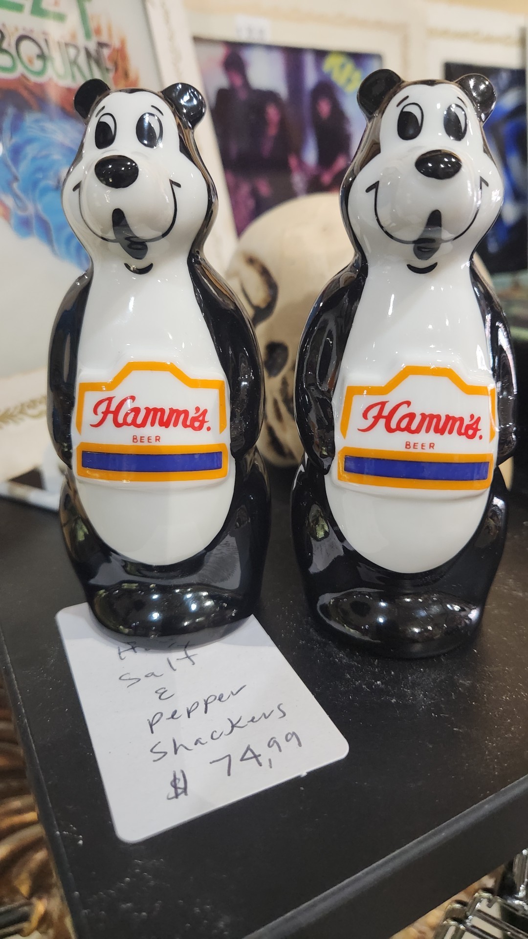 Hamm's Beer bear salt and pepper shakers